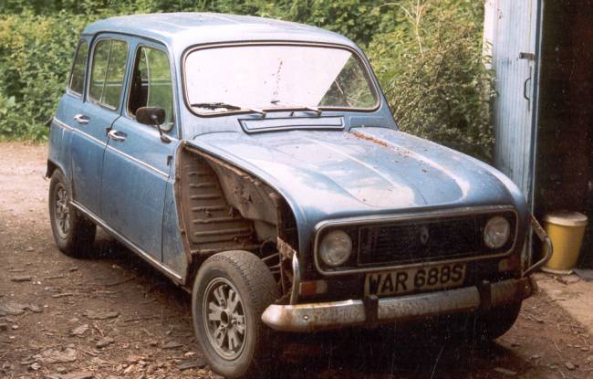 My stepbrother Hamish bought the car for 50 and was given a red Renault 4