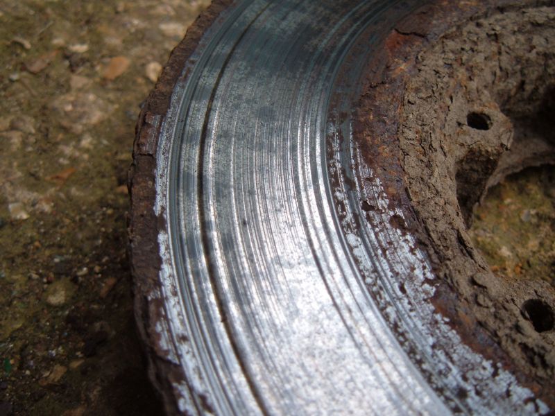 worn brake disc