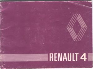 1979 handbook is plain purple with REnault logo and Renault 4 writing