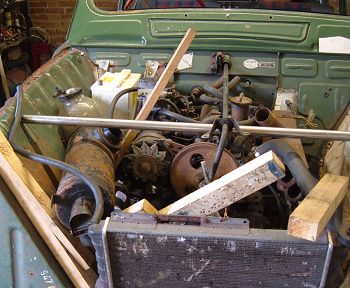 Mock up of engine bay