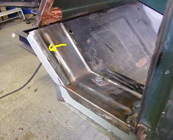 Repair to inner panel - new flange