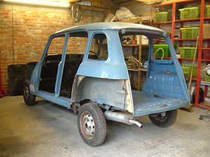 Rear wings removed ready for welding