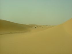 Driving between the dunes
