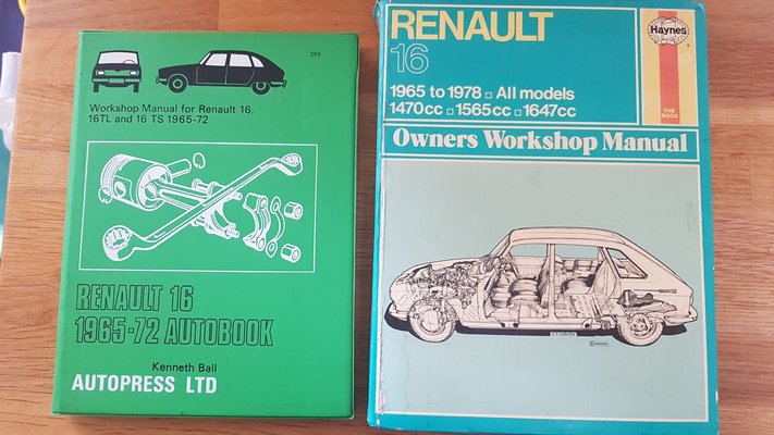 Renault 16 manuals for sale | Renault 4 Forum
