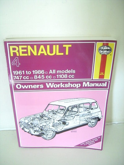 Renault 4 Haynes Manual 1961-1986 All Models | Renault 4 Forum