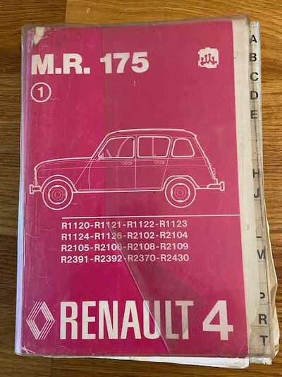 Renault 4 Workshop Manuals M.R.175 M.R.176 Plus Haynes Renault