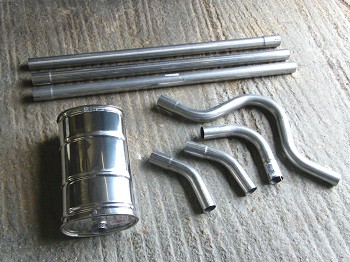 Exhaust pre-bent components