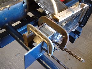 Repair mounted in chassis jig