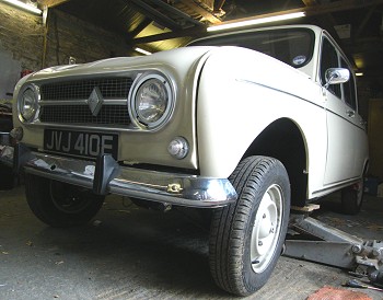 Car with liner fitted