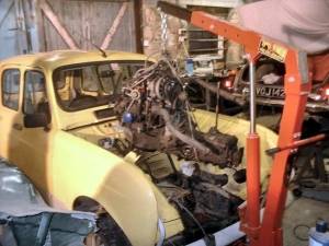 Swapping the engine in a Renault 4