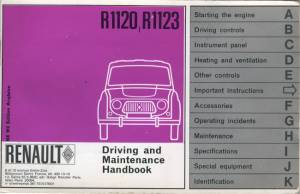 June 1963 Renault 4 handbook
