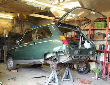 Renault stripped out awaiting work