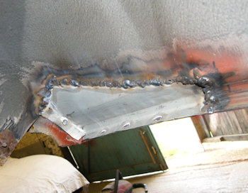 Ugly repair to rear inner arch