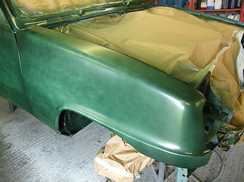First coat of basecoat colour