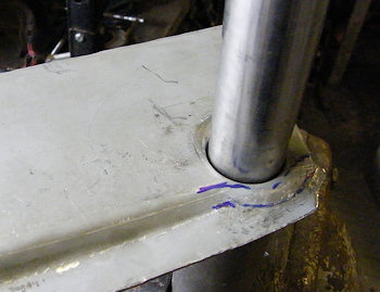 Pressing in torsion bar access hole